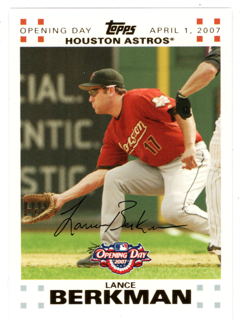 Lance Berkman 1947/2007 - Houston Astros - GOLD (MLB Baseball Card) 2007 Topps Opening Day # 140 Mint