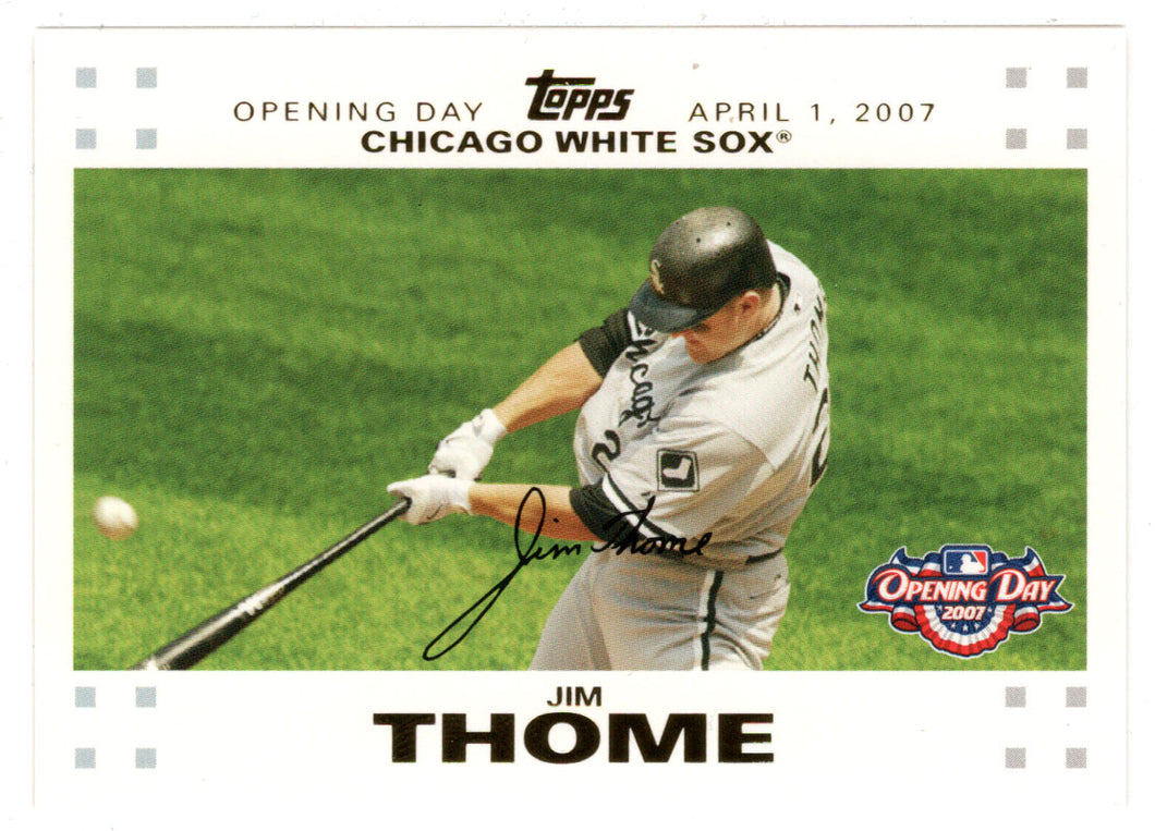 Jim Thome 281/2007 - Chicago White Sox - GOLD (MLB Baseball Card) 2007 Topps Opening Day # 142 Mint