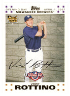 Vinny Rottino 813/2007 - Milwaukee Brewers - GOLD (MLB Baseball Card) 2007 Topps Opening Day # 164 Mint