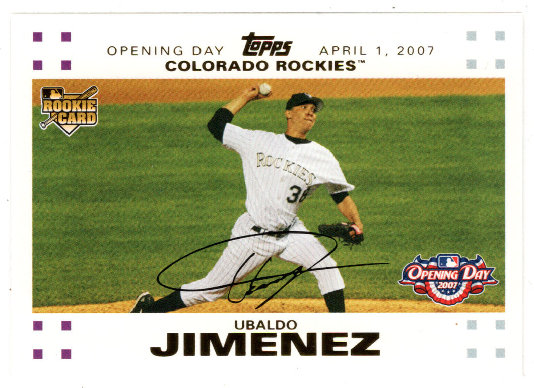 Ubaldo Jimenez 361/2007 - Colorado Rockies - GOLD (MLB Baseball Card) 2007 Topps Opening Day # 167 Mint