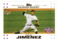 Ubaldo Jimenez 361/2007 - Colorado Rockies - GOLD (MLB Baseball Card) 2007 Topps Opening Day # 167 Mint
