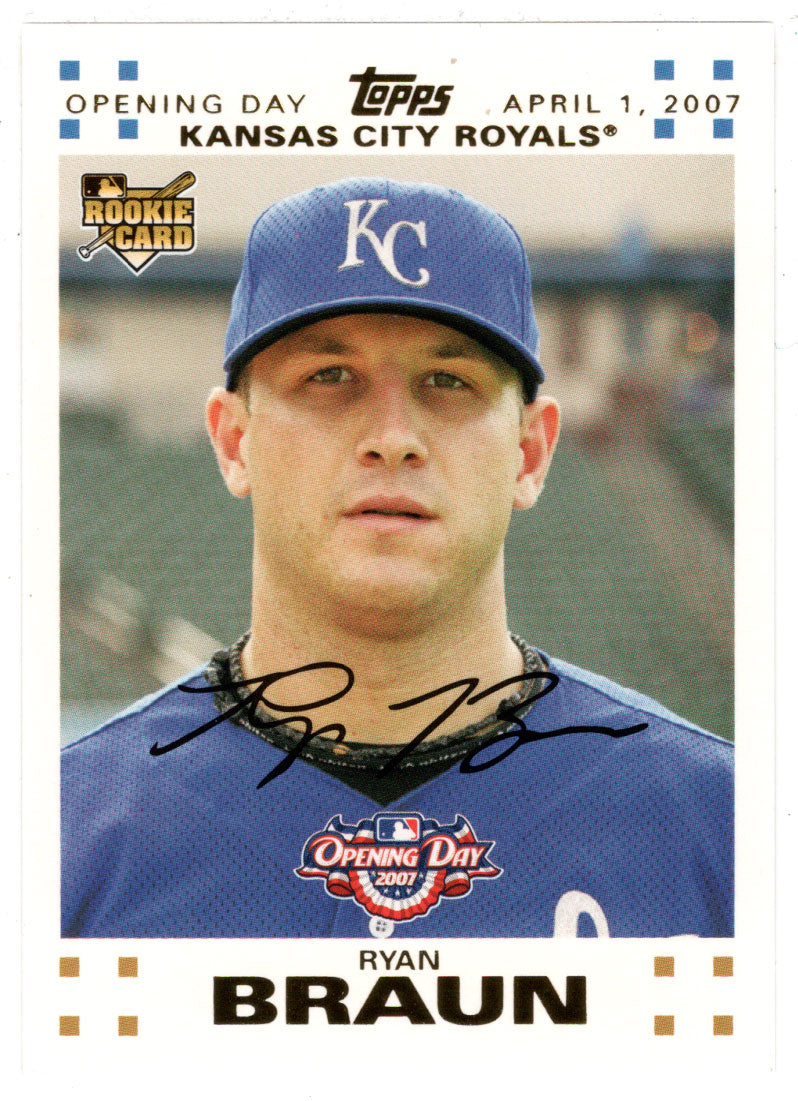 Ryan Braun 1254/2007 - Kansas City Royals - GOLD (MLB Baseball Card) 2 –  PictureYourDreams