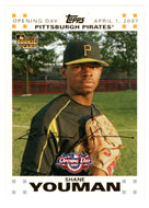 Shane Youman 402/2007 Pittsburgh Pirates - GOLD (MLB Baseball Card) 2007 Topps Opening Day # 174 Mint