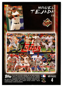 Miguel Tejada - Baltimore Orioles - Puzzle Card (MLB Baseball Card) 2007 Topps Opening Day # 4 Mint