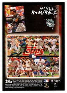 Hanley Ramirez - Florida Marlins - Puzzle Card (MLB Baseball Card) 2007 Topps Opening Day # 5 Mint