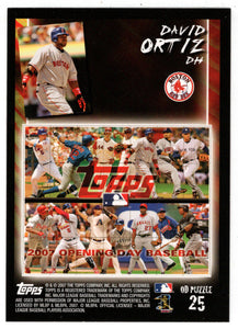 David Ortiz - Boston Red Sox - Puzzle Card (MLB Baseball Card) 2007 Topps Opening Day # 25 Mint