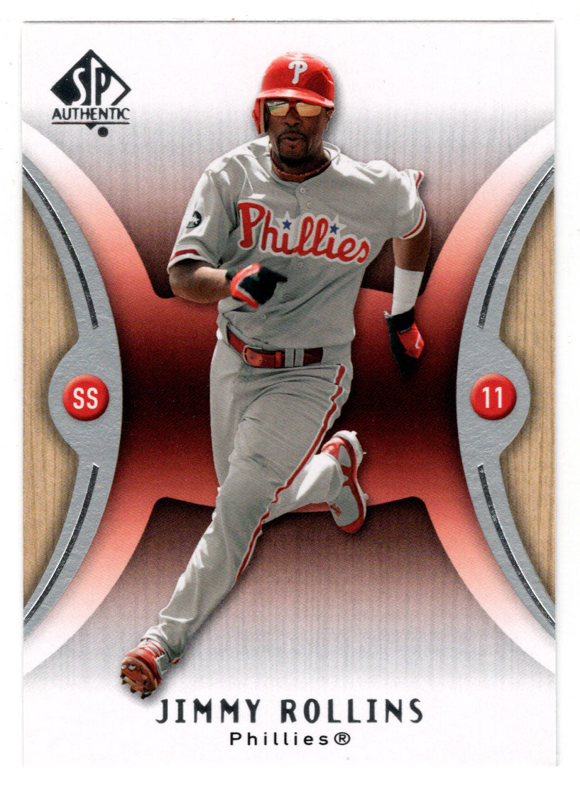 Jimmy Rollins - Philadelphia Phillies (MLB Baseball Card) 2007 Upper Deck SP Authentic # 35 Mint