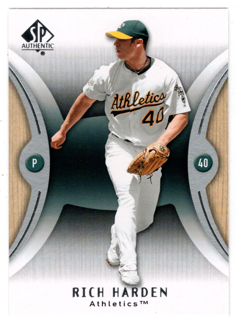 Rich Harden - Oakland Athletics (MLB Baseball Card) 2007 Upper Deck SP Authentic # 84 Mint