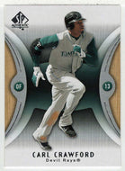 Carl Crawford - Tampa Bay Devil Rays (MLB Baseball Card) 2007 Upper Deck SP Authentic # 91 Mint