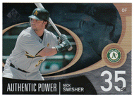 Nick Swisher - Oakland Athletics - Authentic Power (MLB Baseball Card) 2007 Upper Deck SP Authentic # AP-38 Mint