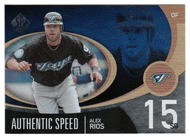 Alex Rios - Toronto Blue Jays - Authentic Speed (MLB Baseball Card) 2007 Upper Deck SP Authentic # AS-1 Mint