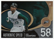 Carl Crawford - Tampa Bay Devil Rays - Authentic Speed (MLB Baseball Card) 2007 Upper Deck SP Authentic # AS-8 Mint