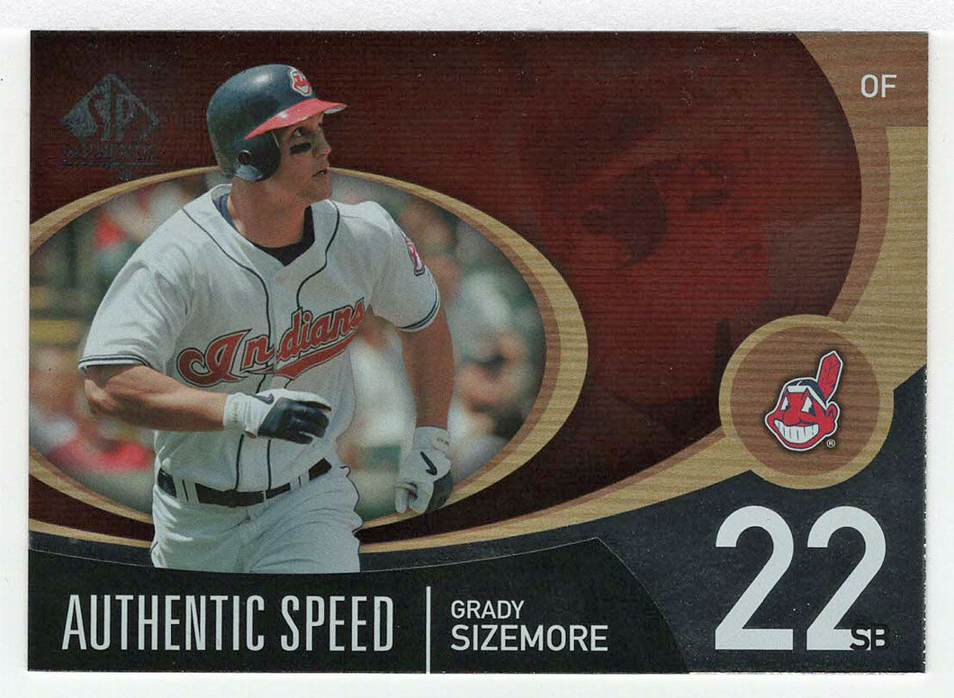 Grady Sizemore - Cleveland Indians - Authentic Speed (MLB Baseball Card) 2007 Upper Deck SP Authentic # AS-23 Mint