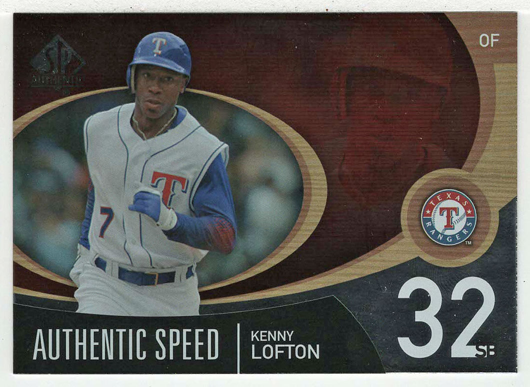 Kenny Lofton - Texas Rangers - Authentic Speed (MLB Baseball Card) 2007 Upper Deck SP Authentic # AS-33 Mint