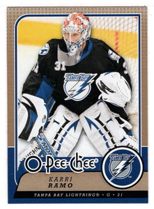 Karri Ramo - Tampa Bay Lightning (NHL Hockey Card) 2008-09 O-Pee-Chee # 21 Mint