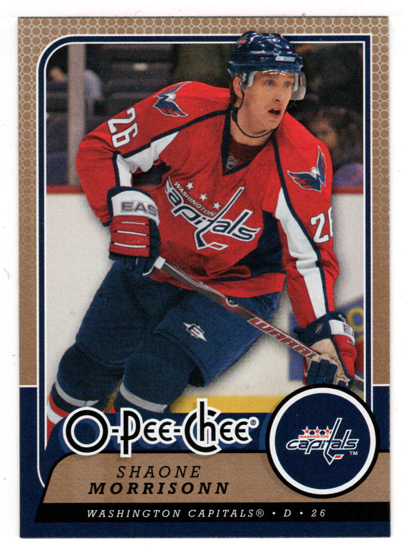 Shaone Morrisonn - Washington Capitals (NHL Hockey Card) 2008-09 O-Pee-Chee # 28 Mint