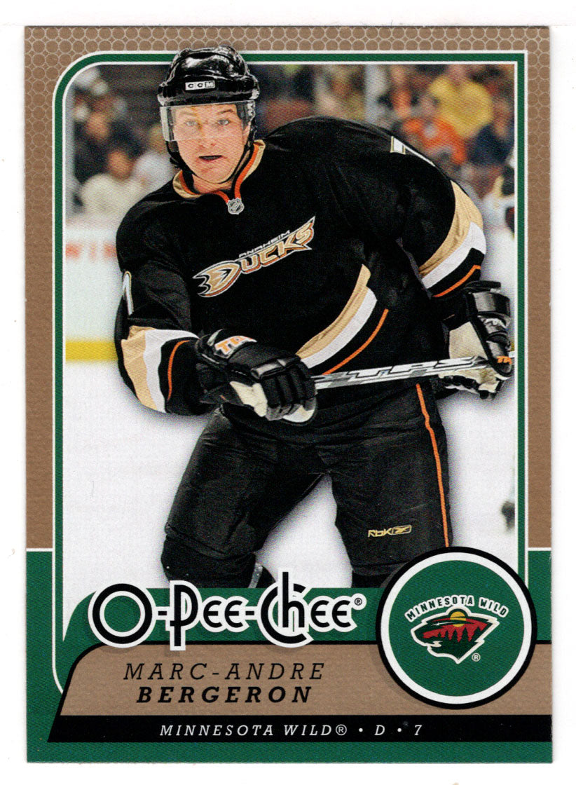 Marc-Andre Bergeron - Minnesota Wild (NHL Hockey Card) 2008-09 O-Pee-Chee # 31 Mint