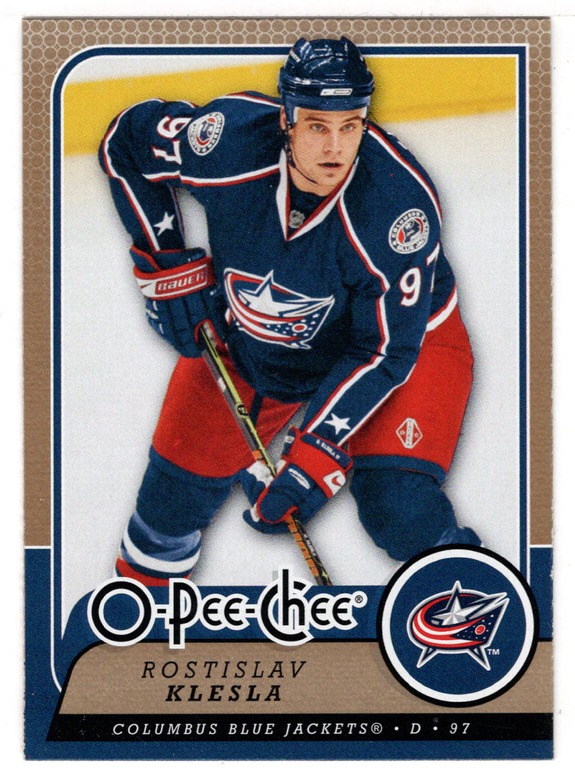 Rostislav Klesla - Columbus Blue Jackets (NHL Hockey Card) 2008-09 O-Pee-Chee # 90 Mint