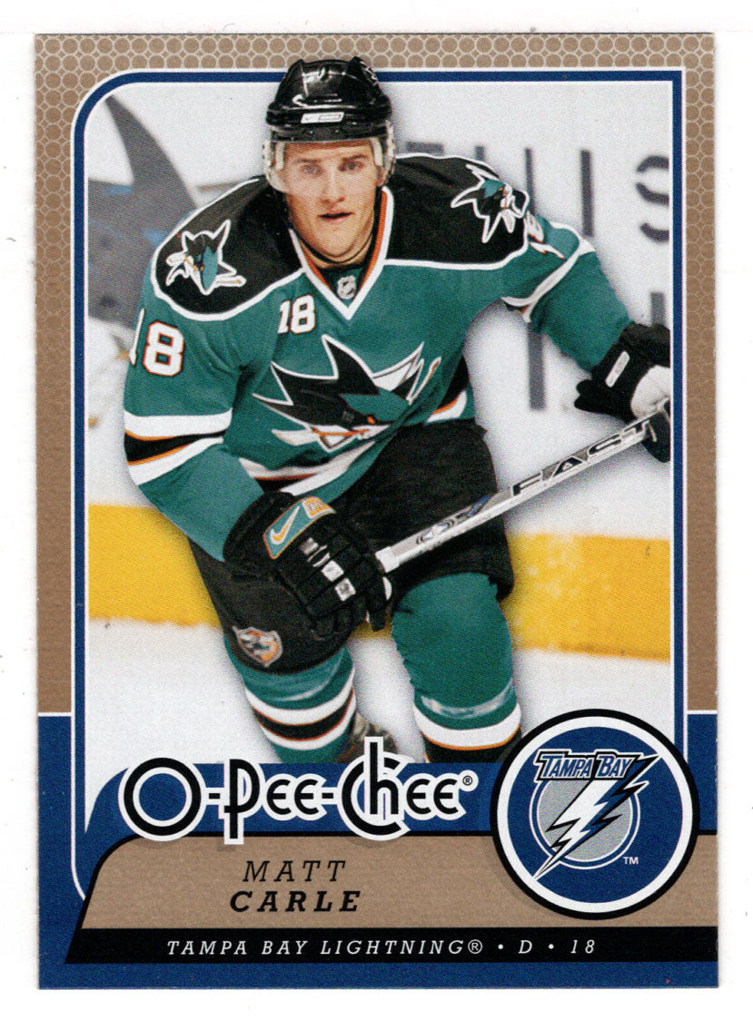 Matt Carle - Tampa Bay Lightning (NHL Hockey Card) 2008-09 O-Pee-Chee # 100 Mint