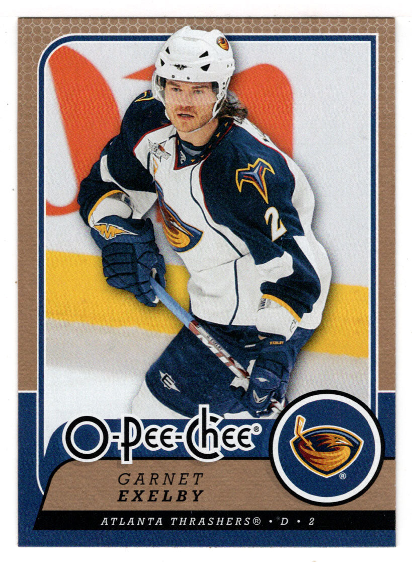 Garnet Exelby - Atlanta Thrashers (NHL Hockey Card) 2008-09 O-Pee-Chee # 130 Mint