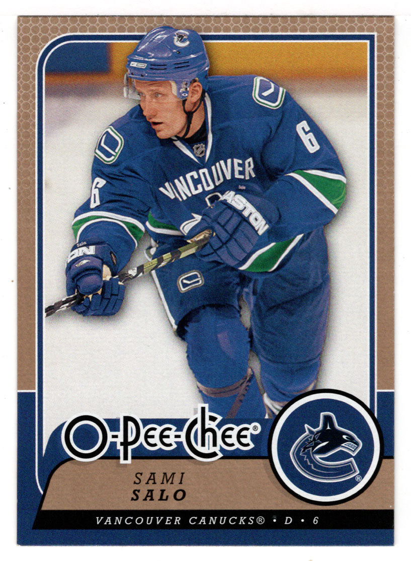 Sami Salo - Vancouver Canucks (NHL Hockey Card) 2008-09 O-Pee-Chee # 132 Mint