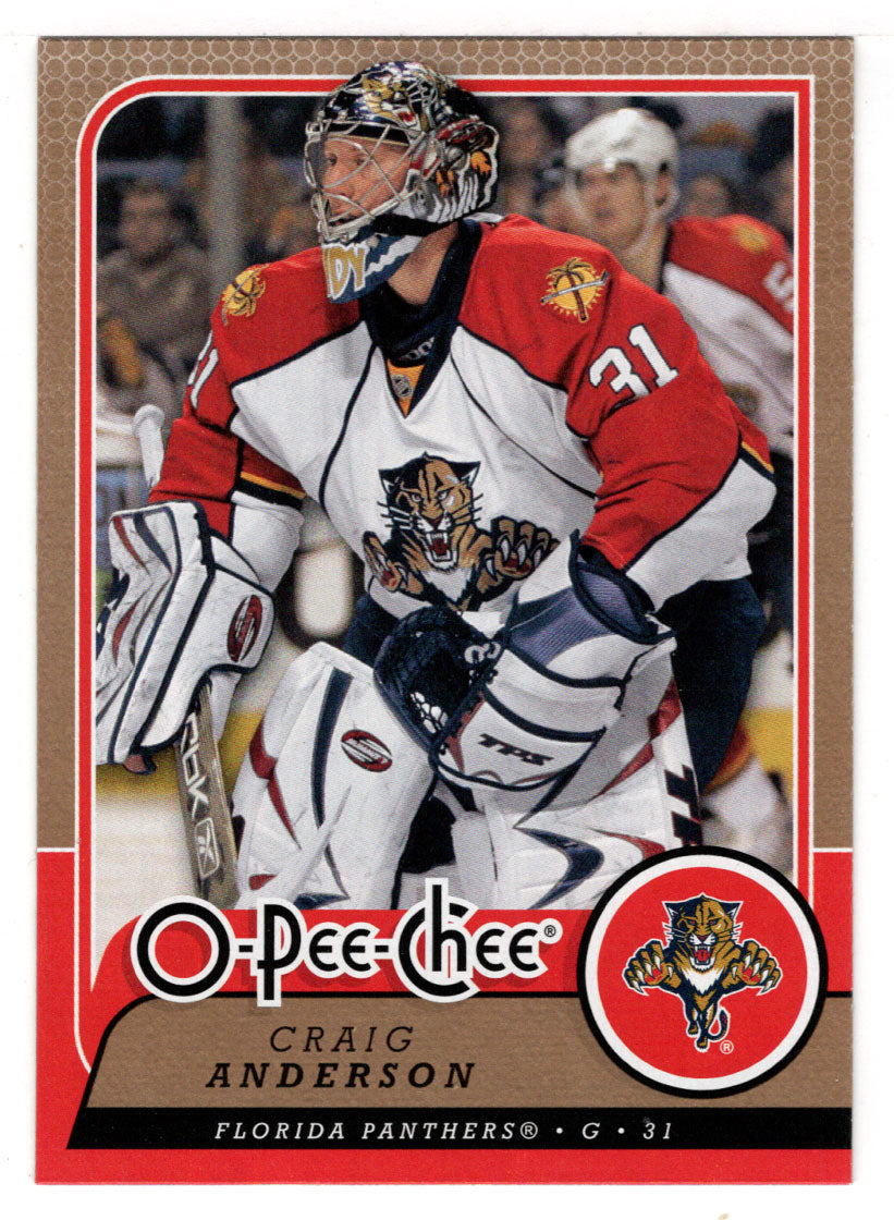 Craig Anderson - Florida Panthers (NHL Hockey Card) 2008-09 O-Pee-Chee # 143 Mint