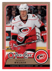 Scott Walker - Carolina Hurricanes (NHL Hockey Card) 2008-09 O-Pee-Chee # 148 Mint