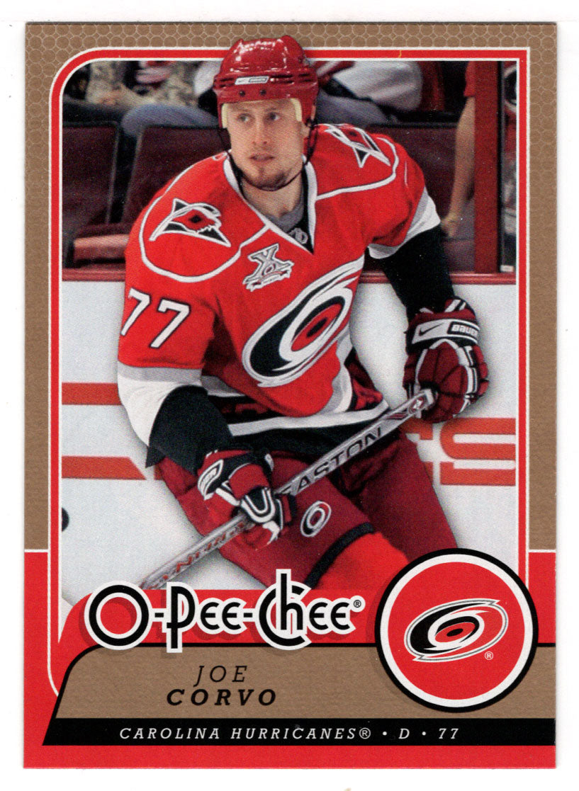 Joe Corvo - Carolina Hurricanes (NHL Hockey Card) 2008-09 O-Pee-Chee # 218 Mint