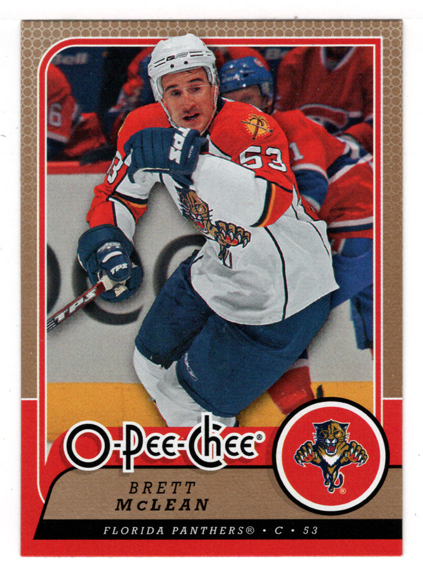 Brett McLean - Florida Panthers (NHL Hockey Card) 2008-09 O-Pee-Chee # 365 Mint
