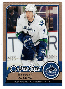 Mattias Ohlund - Vancouver Canucks (NHL Hockey Card) 2008-09 O-Pee-Chee # 374 Mint