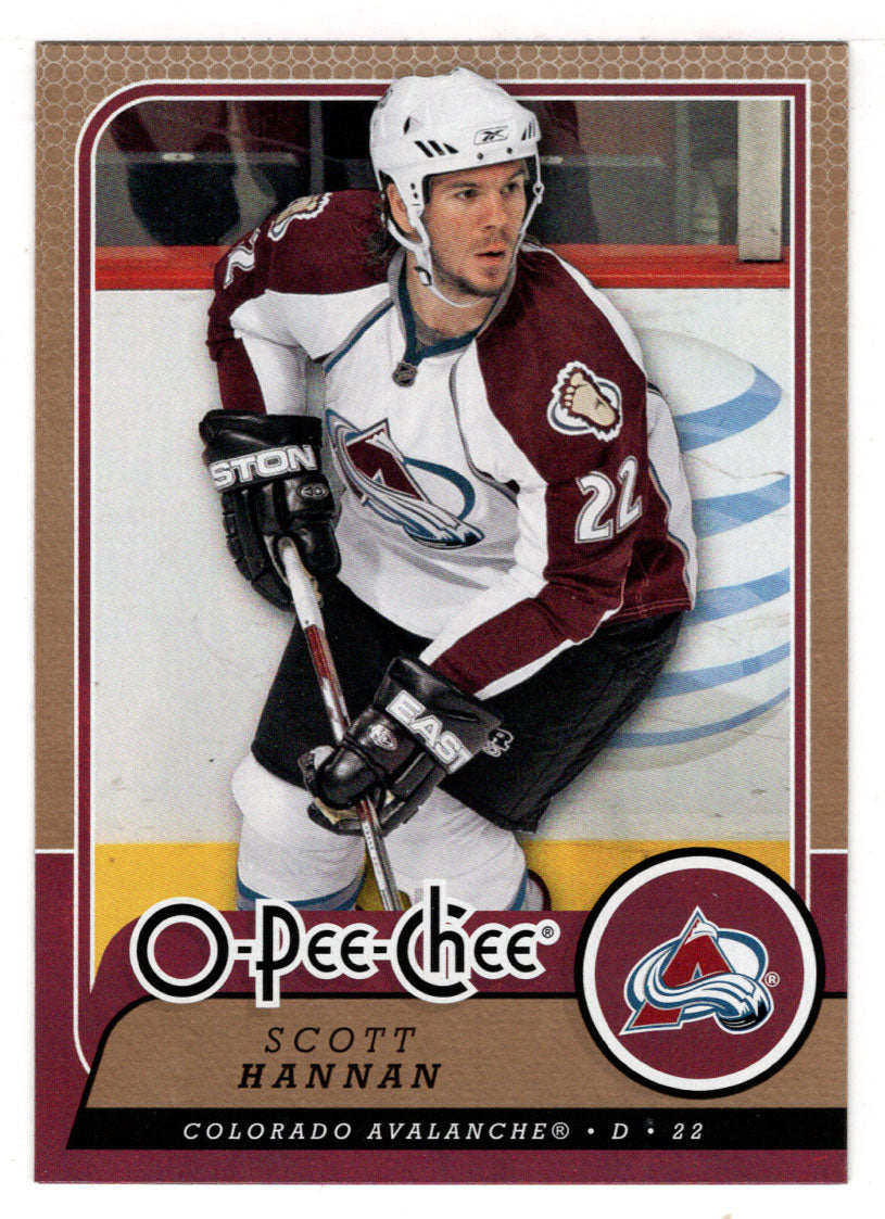 Scott Hannan - Colorado Avalanche (NHL Hockey Card) 2008-09 O-Pee-Chee # 387 Mint