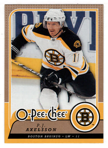 P.J. Axelsson - Boston Bruins (NHL Hockey Card) 2008-09 O-Pee-Chee # 441 Mint