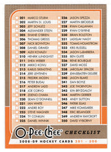 Load image into Gallery viewer, Checklist # 3 (# 201 - # 300) (NHL Hockey Card) 2008-09 O-Pee-Chee # 498 Mint
