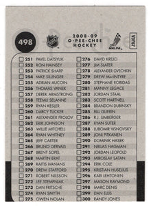 Checklist # 3 (# 201 - # 300) (NHL Hockey Card) 2008-09 O-Pee-Chee # 498 Mint