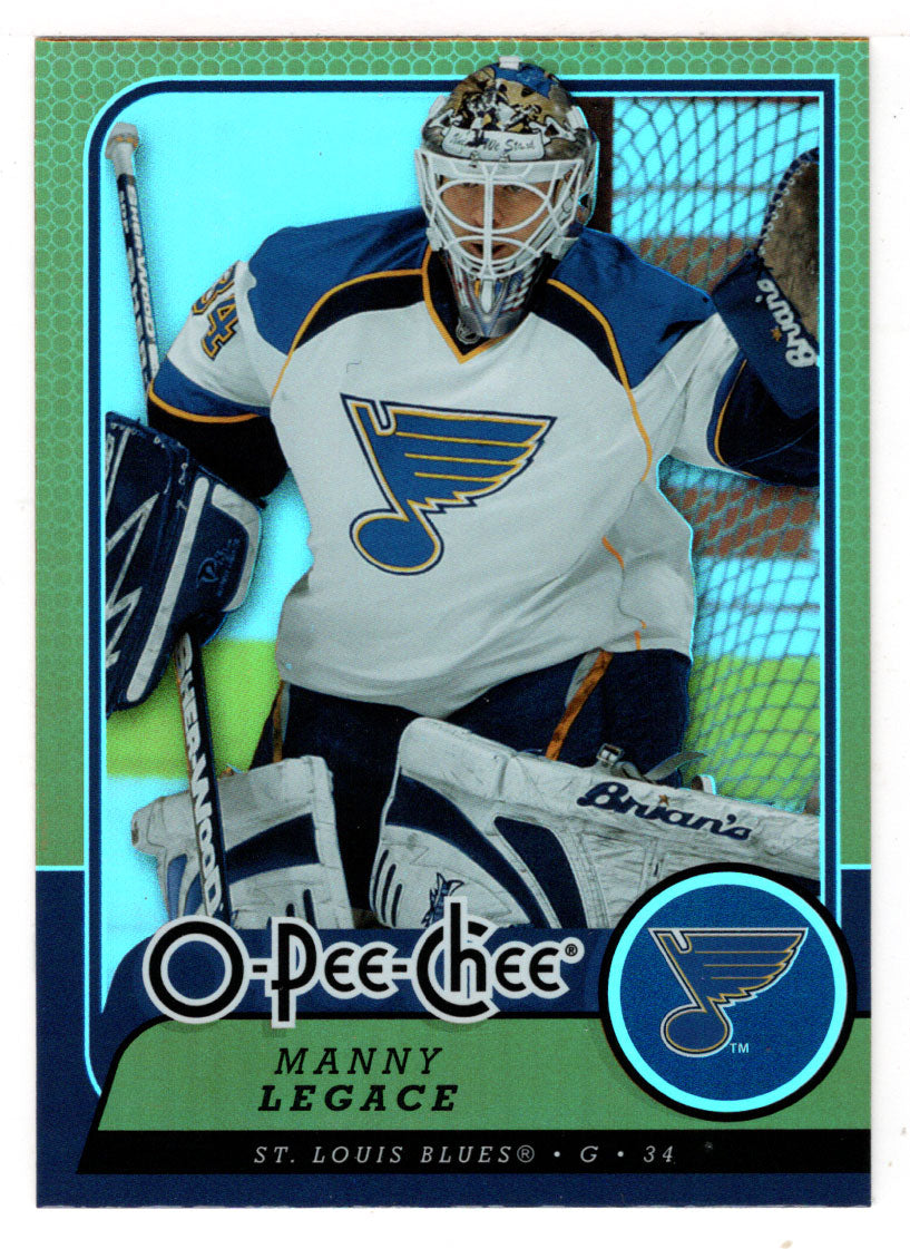 Manny Legace - St. Louis Blues (NHL Hockey Card) 2008-09 O-Pee-Chee GOLD # 281 Mint