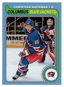 Christian Backman - Columbus Blue Jackets (NHL Hockey Card) 2008-09 O-Pee-Chee 1979-80 Retro # 422 Mint