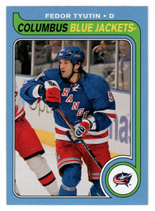 Fedor Tyutin - Columbus Blue Jackets (NHL Hockey Card) 2008-09 O-Pee-Chee 1979-80 Retro # 458 Mint
