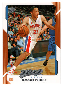 Tayshaun Prince - Detroit Pistons (NBA Basketball Card) 2008-09 Upper Deck MVP # 44 Mint