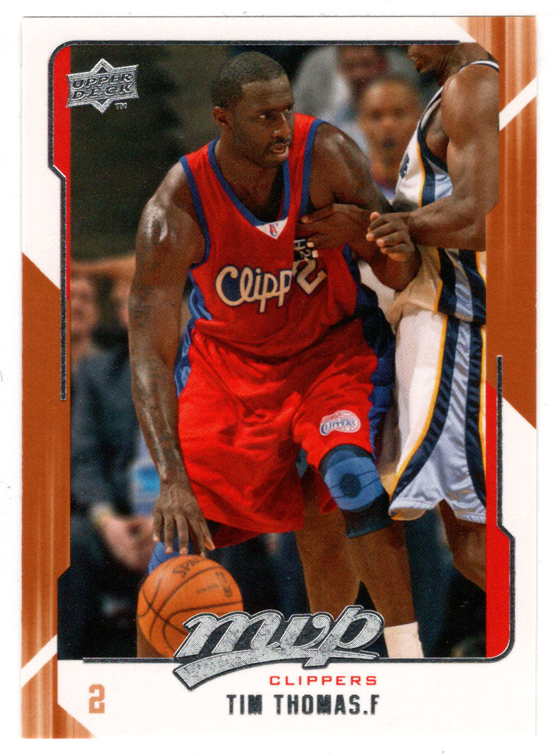 Tim Thomas - Los Angeles Clippers (NBA Basketball Card) 2008-09 Upper Deck MVP # 68 Mint