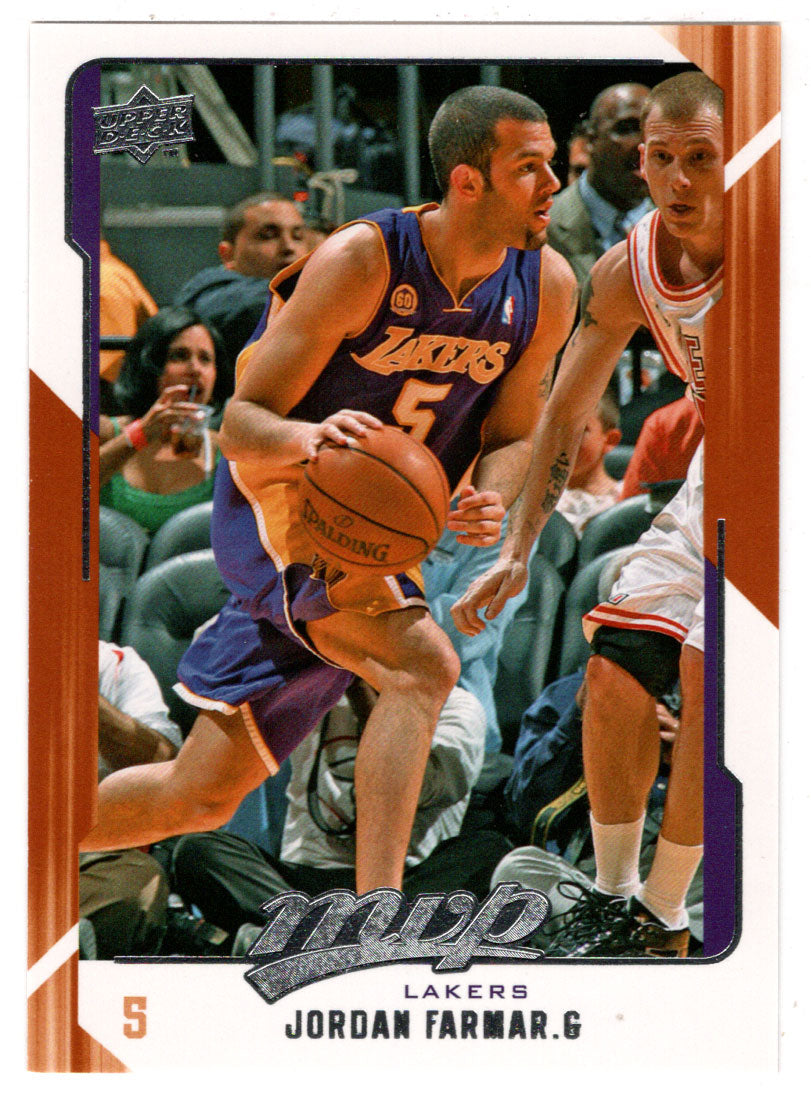 Jordan Farmar - Los Angeles Lakers (NBA Basketball Card) 2008-09 Upper Deck MVP # 72 Mint