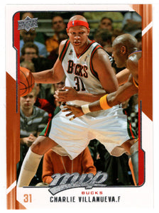 Charlie Villanueva - Milwaukee Bucks (NBA Basketball Card) 2008-09 Upper Deck MVP # 88 Mint