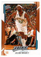 Julian Wright - New Orleans Hornets (NBA Basketball Card) 2008-09 Upper Deck MVP # 105 Mint