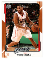 Willie Green - Philadelphia 76ers (NBA Basketball Card) 2008-09 Upper Deck MVP # 120 Mint