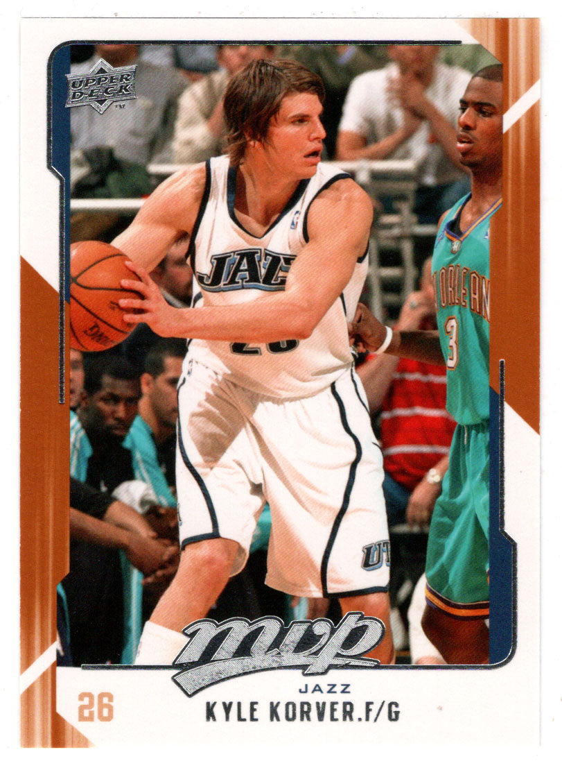 Kyle Korver - Utah Jazz (NBA Basketball Card) 2008-09 Upper Deck MVP # 161 Mint