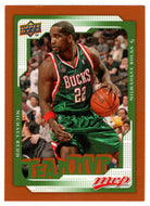 Michael Redd - Milwaukee Bucks - Team MVP (NBA Basketball Card) 2008-09 Upper Deck MVP # 186 Mint