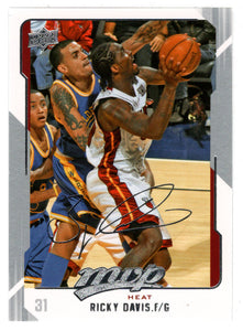 Ricky Davis - Miami Heat (NBA Basketball Card) 2008-09 Upper Deck MVP Silver Script # 82 Mint