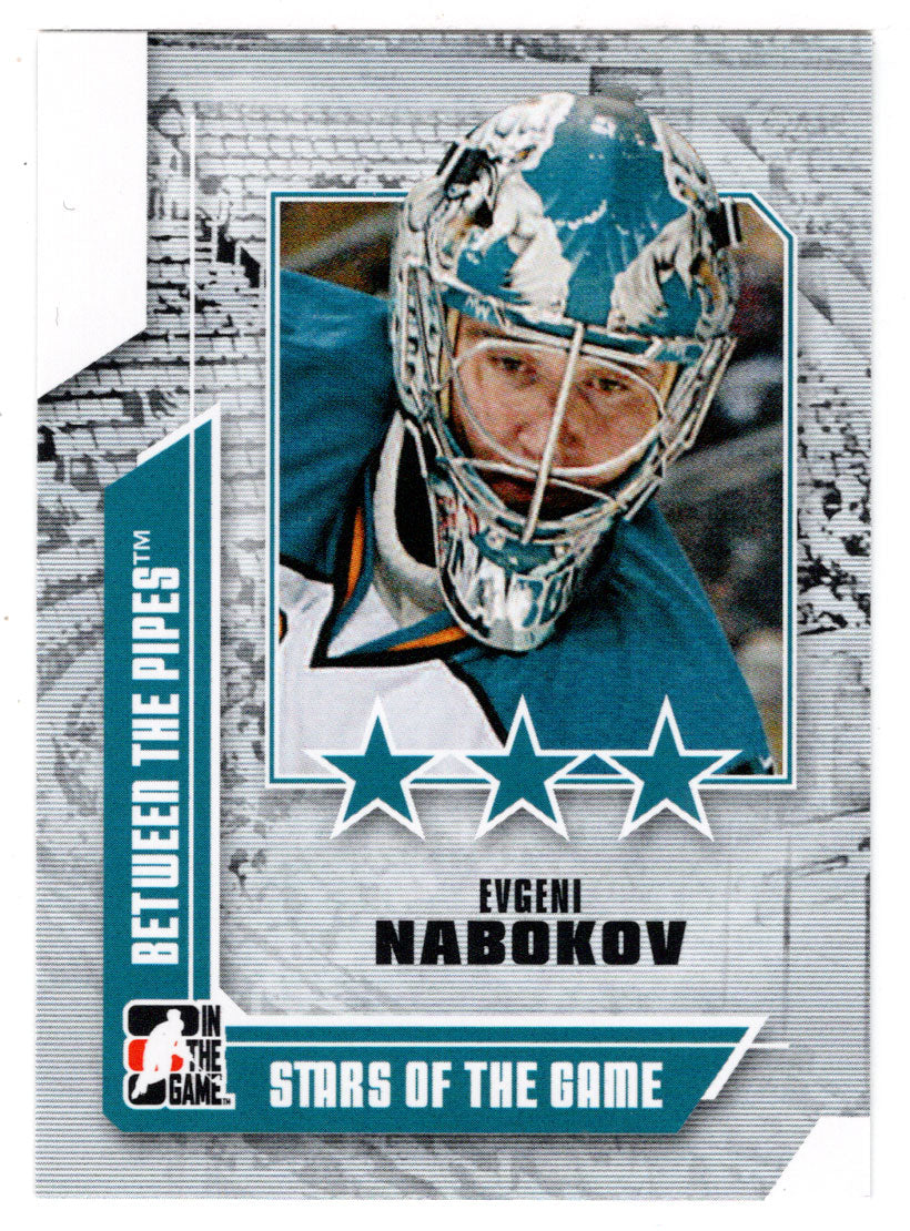 Evgeni Nabokov - Stars of the Game (NHL Hockey Card) 2008-09 ITG Between the Pipes # 60 Mint