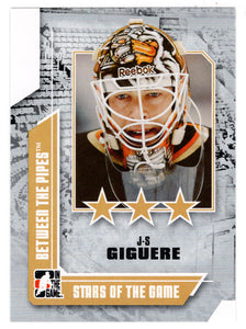 Jean-Sebastien Giguere - Stars of the Game (NHL Hockey Card) 2008-09 ITG Between the Pipes # 64 Mint