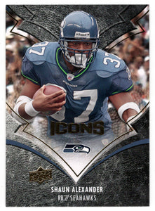 Shaun Alexander - Seattle Seahawks (NFL Football Card) 2008 Upper Deck Icons # 87 Mint