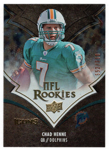 Chad Henne 552/750 RC - Miami Dolphins - The Rookies (NFL Football Card) 2008 Upper Deck Icons # 113 Mint